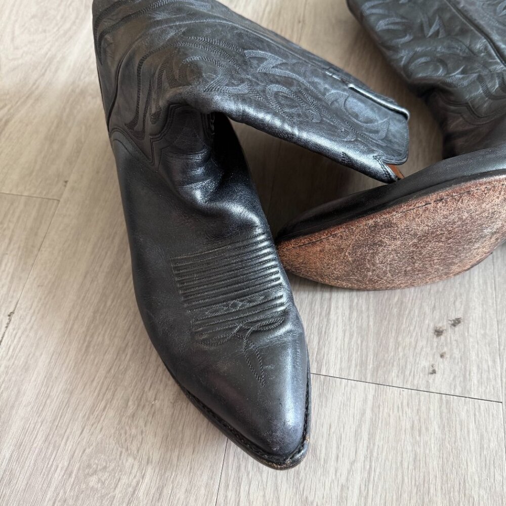 Men's El Dorado Cowboy Boots Size 13 Color Black - Picture 3 of 5
